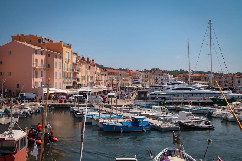 FRANCE, SAN-TROPEZ-JULY 19, 2019: Port of Saint-Tropez Editorial Stock ...