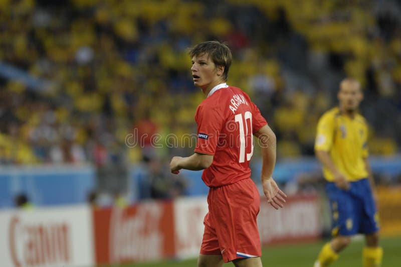 FranceFootball 2009 melhores 30Players Andrei Arshavin fotos de stock royalty free FranceFootball 2009 melhores 30Players Andrei Arshavin fotos de stock royalty free