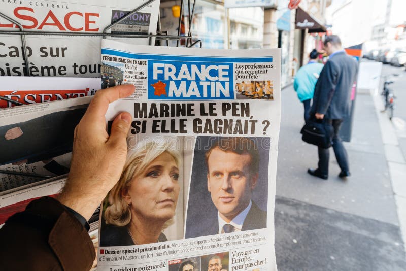 Frances Matin avec Emmanuel Macron et Marine Le Pen sur la couverture