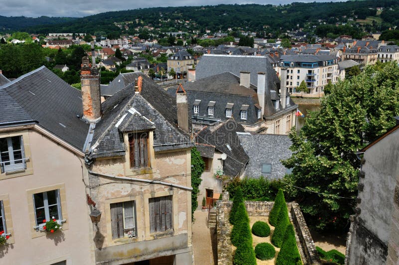 Frances, ville de Terrasson Lavilledieu dans Dordogne images stock Frances, ville de Terrasson Lavilledieu dans Dordogne images stock