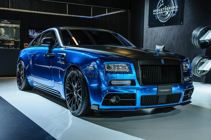 FRANCFORT - SEPT 2015 : MANSORY BLEURION Rolls-Royce Wraith présenté photographie stock