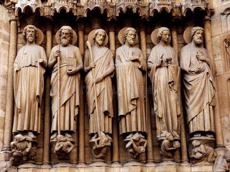 Francia, París: Catedral de Notre Dame fotografía de archivo Francia, París: Catedral de Notre Dame fotografía de archivo