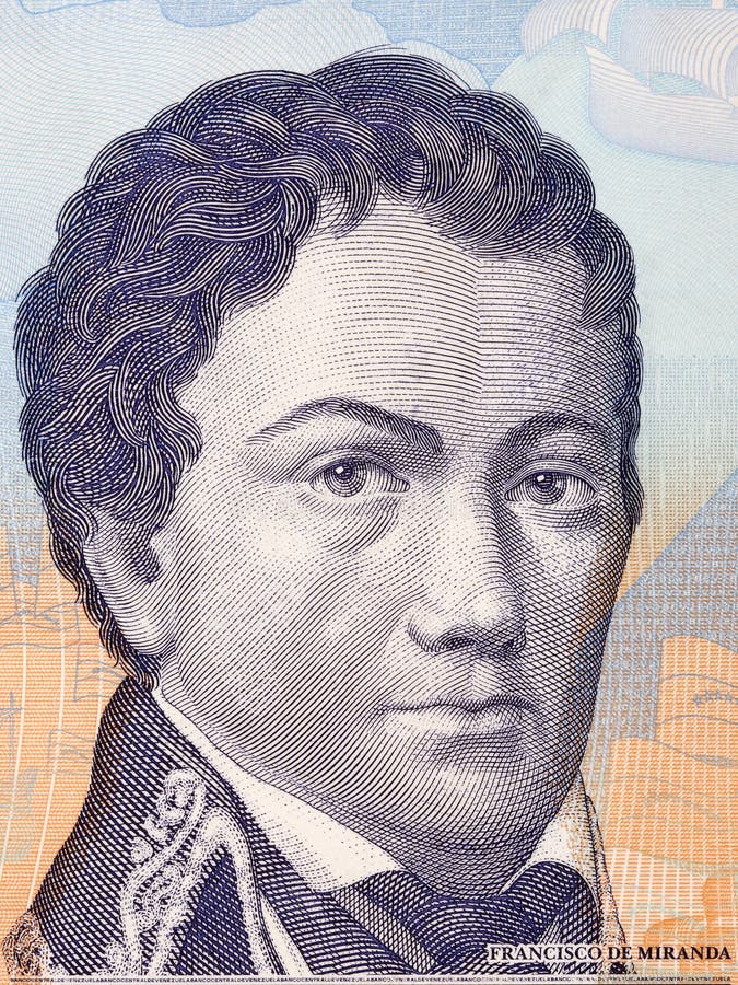 Francisco De Miranda Portrait Stock Photo - Image of money, military