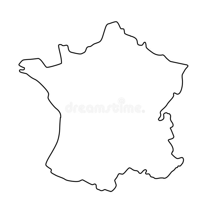 Francja konturu mapy wektoru ilustracja ilustracja wektor Francja konturu mapy wektoru ilustracja ilustracja wektor