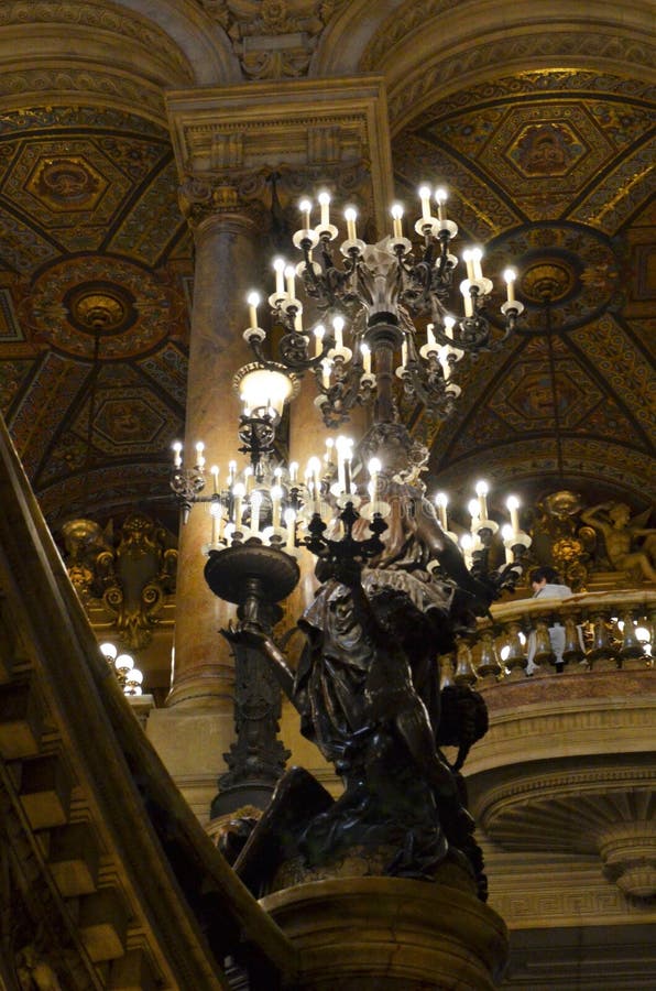 Paris, France 03.23.2017: Interior of the Opera National de Paris. Paris, France 03.23.2017: Interior of the Opera National de Paris.