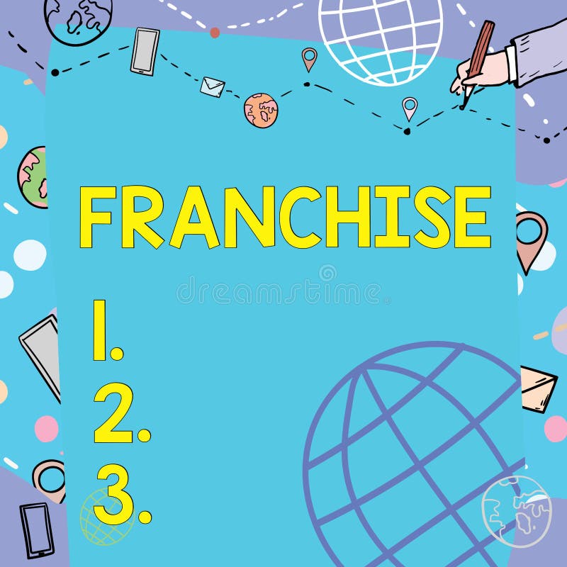 Text sign showing Franchise, Business idea give practical effect to specific steps to ensure real attainment Plain Whiteboard With Hand Drawing Guide Line For Steps Over World Globe. Text sign showing Franchise, Business idea give practical effect to specific steps to ensure real attainment Plain Whiteboard With Hand Drawing Guide Line For Steps Over World Globe.