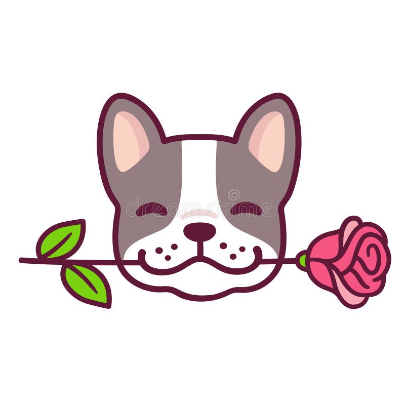 Francuski buldog z wzrastał royalty ilustracja Francuski buldog z wzrastał royalty ilustracja