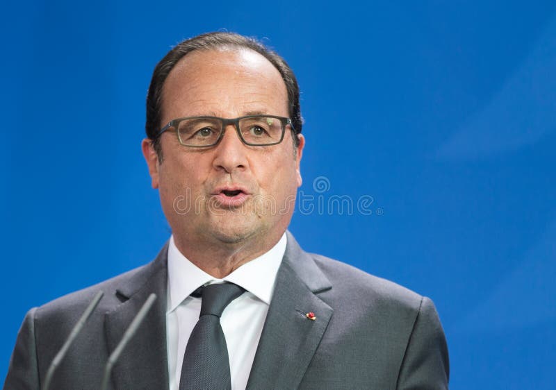 Francuski prezydent Francois Hollande fotografia stock Francuski prezydent Francois Hollande fotografia stock