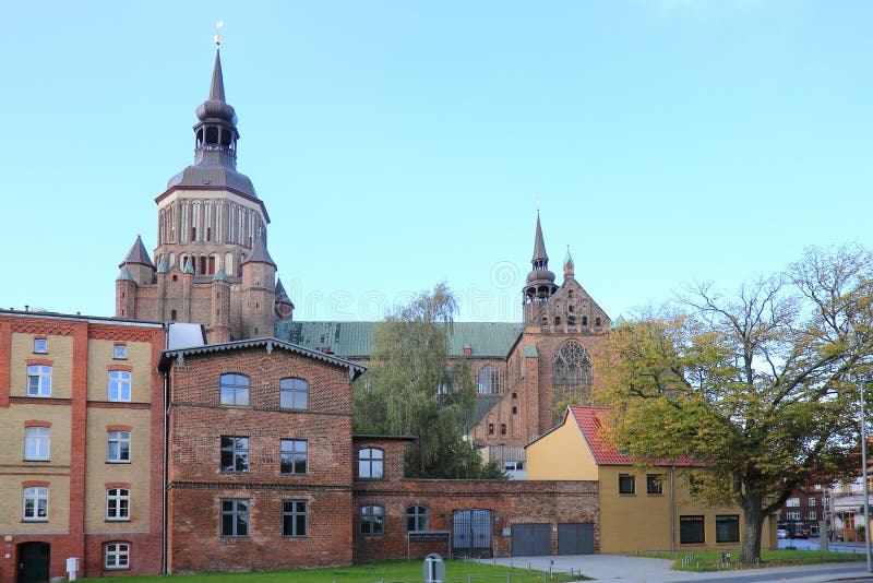 Frankenwall and Saint Mary Church, Stralsund, Germany