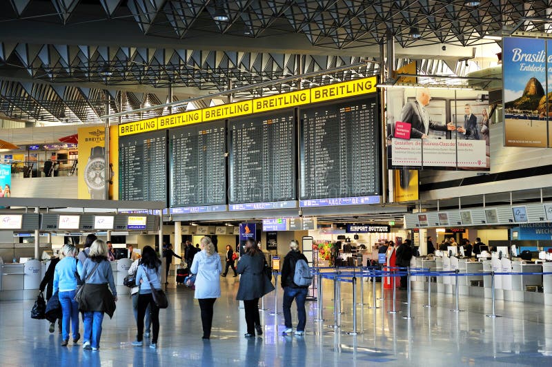 Frankfurt airport terminal 1. Time tablet