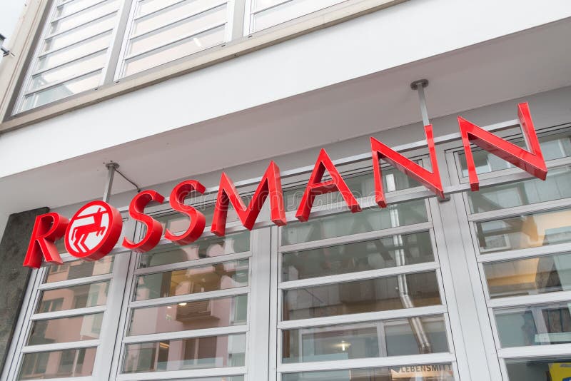 POLAND, BYDGOSZCZ - January 14, 2022: Rossmann Drogeria Parfumeria Cosmetic  Shop. Signage of Germany's second-largest drug store chain Stock Photo