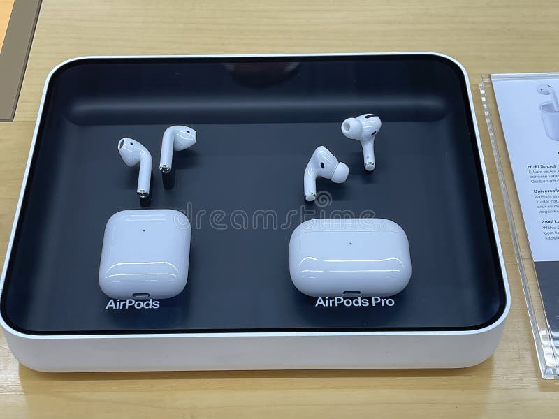 Frankfurt, Germany - 10th December 2020: a German Photographer Visiting a  Media Market, Comparing the Apple AirPods 2 and Pro. Editorial Stock Image  - Image of case, equipment: 204522119
