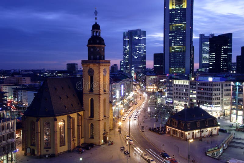 Frankfurt Hauptwache at Dusk