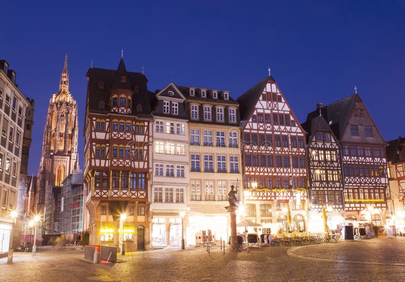 Frankfurt at night royalty free stock photos Frankfurt at night royalty free stock photos