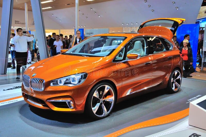 FRANKFURT - SEPT 14: BMW Concept Active Tourer Outdoor presented stock photos FRANKFURT - SEPT 14: BMW Concept Active Tourer Outdoor presented stock photos