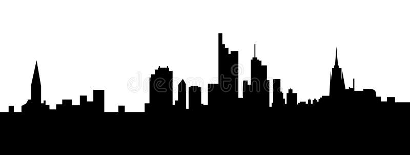 Frankfurt skyline stock illustration