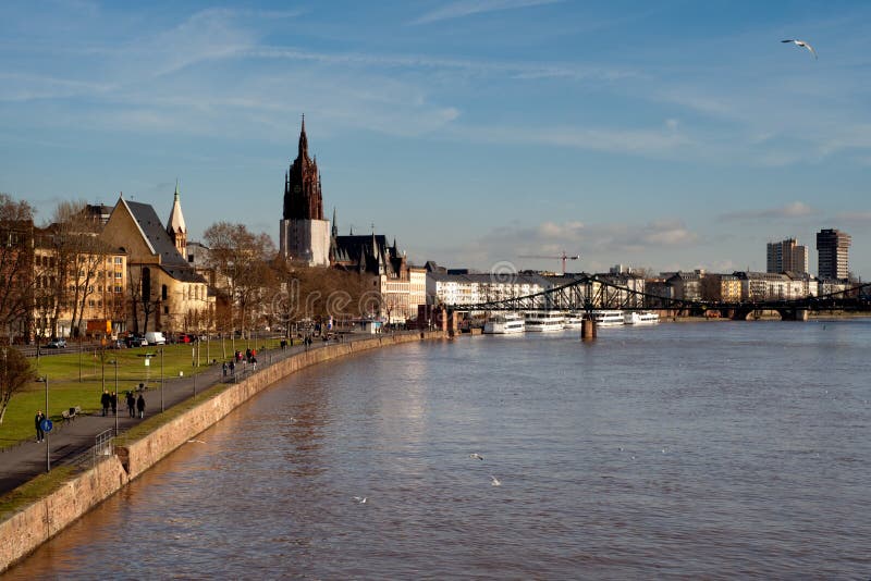 Frankfurt skyline stock images