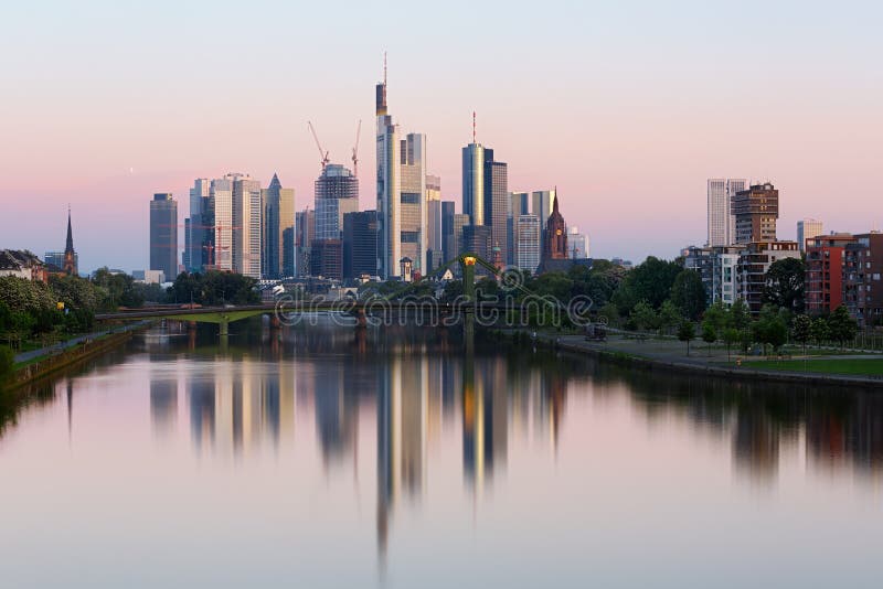 Frankfurt skyline in Germany royalty free stock images