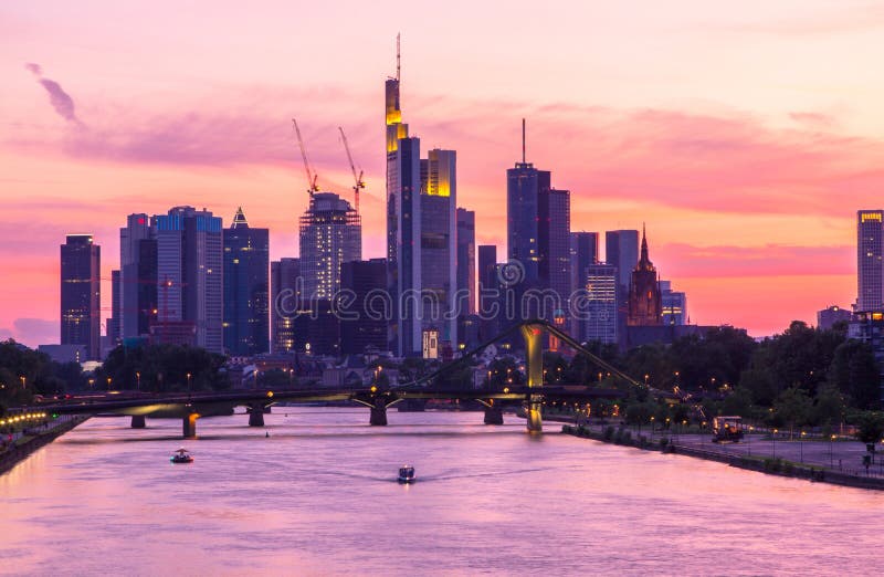 Frankfurt Skyline royalty free stock photos