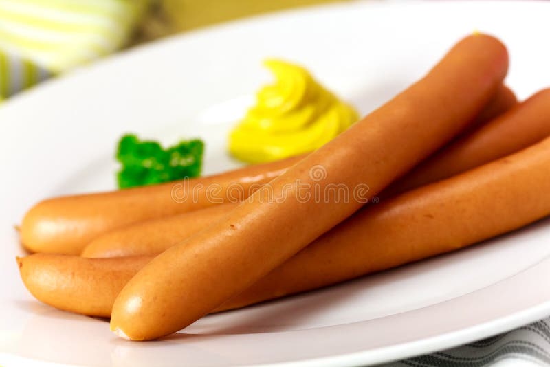 Frankfurter Sausage with mustard,parsley