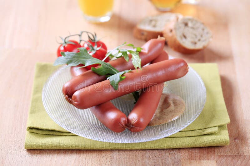 Frankfurter Sausages Grilled Stock Photo Image of cooked, fresh 79112442