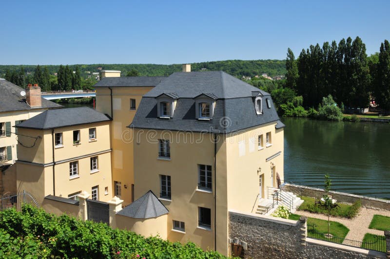 Frankreich, die historische Stadt von Mantes-La Jolie stockfotografie Frankreich, die historische Stadt von Mantes-La Jolie stockfotografie