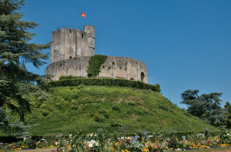 Frankrike historisk slott av Gisors i Normandie