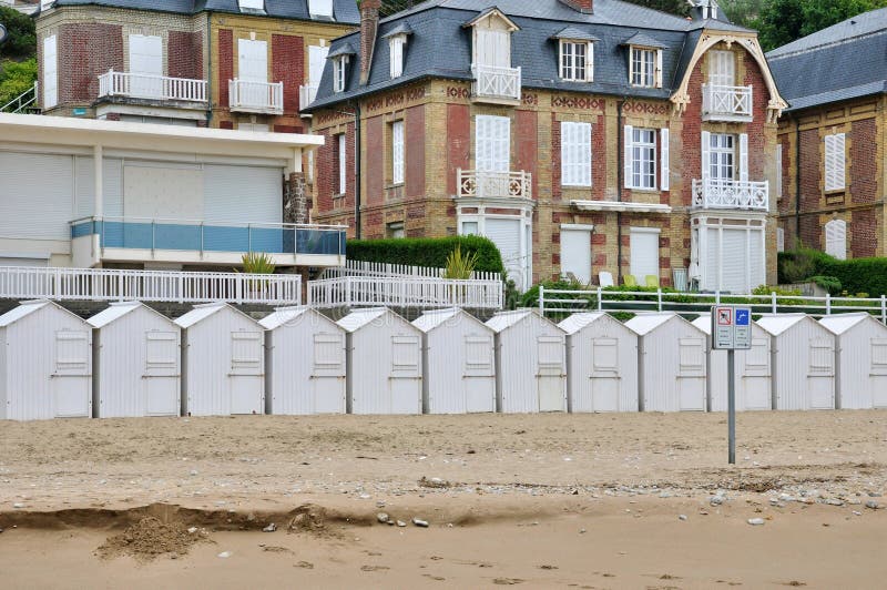 Frankrike historisk stadsVillers sur Mer i Normandie