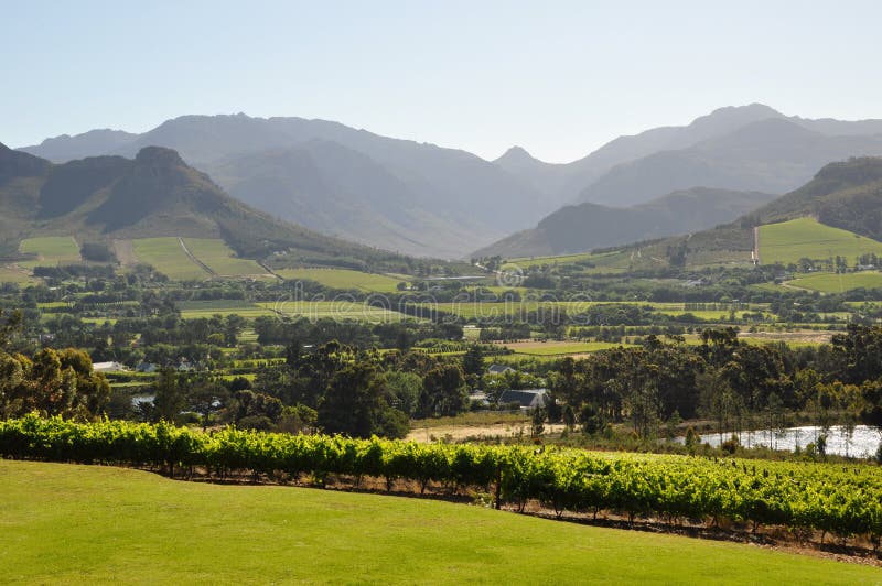 Franschhoek winelandsudd South Africa arkivfoton Franschhoek winelandsudd South Africa arkivfoton