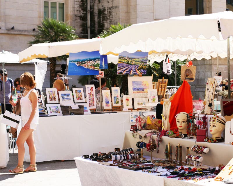 Franse markt in Nice Frankrijk royalty-vrije stock afbeeldingen Franse markt in Nice Frankrijk royalty-vrije stock afbeeldingen