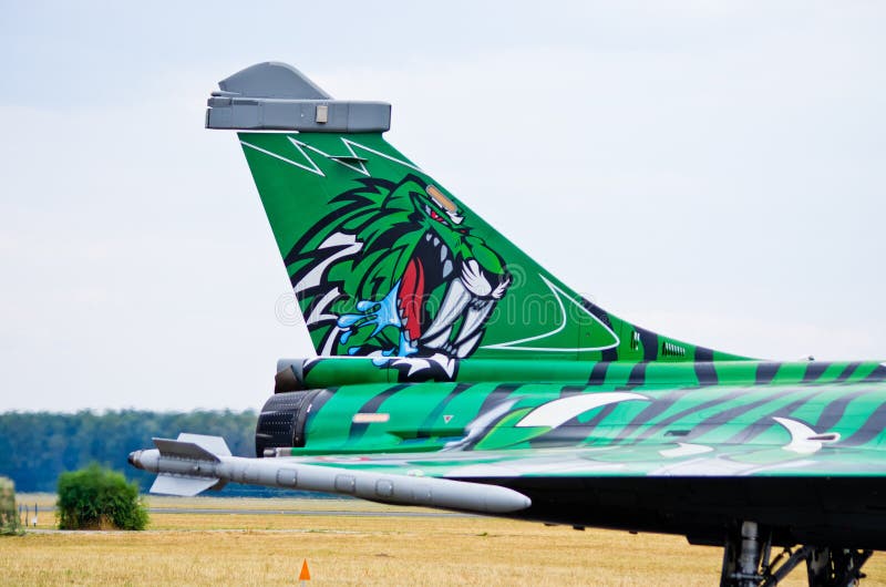 FranskaDassault Rafale kämpe på Radom Airshow, Polen arkivfoto FranskaDassault Rafale kämpe på Radom Airshow, Polen arkivfoto
