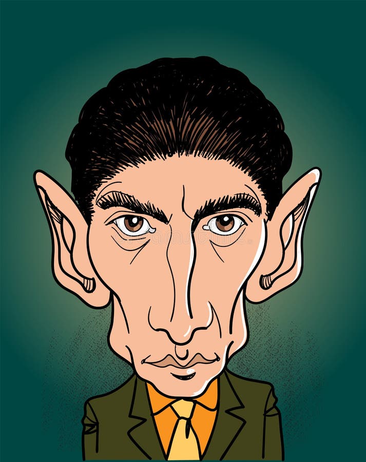 Franz Kafka-Karikaturporträt, Vektor
