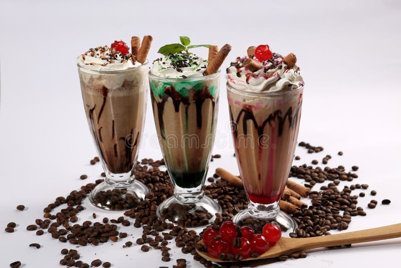 Frappe coffee with different flavours