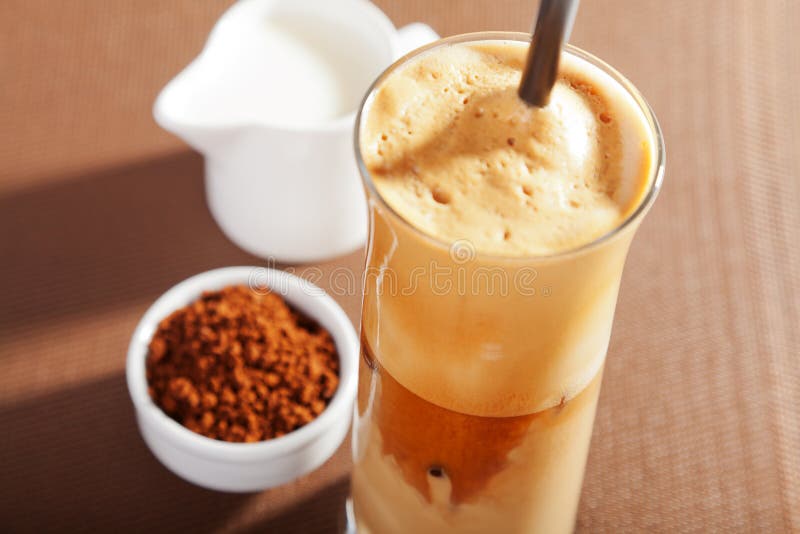 Frappe Coffee stock photo. Image of coffee, glass, frape 58533622