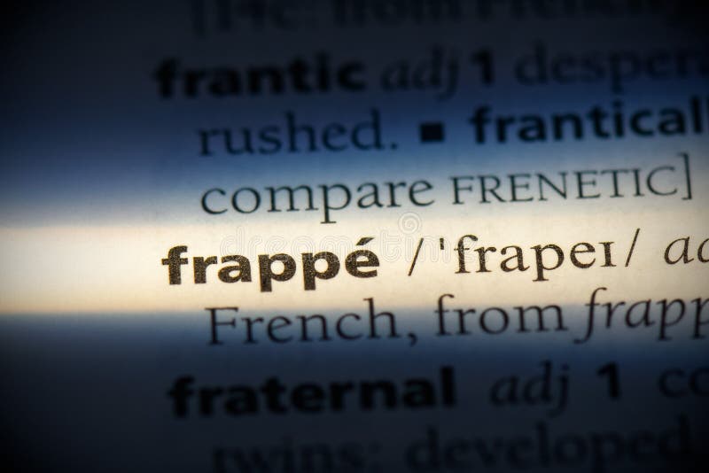 Frappe stock image. Image of isolated, meaning, learn 161577453