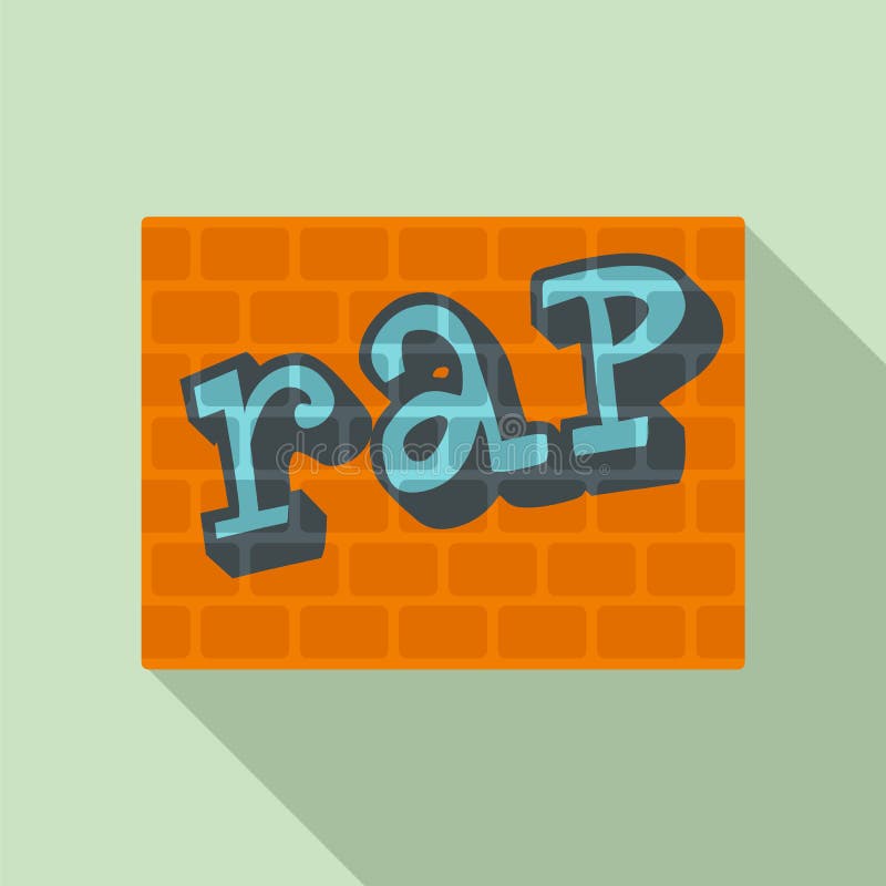 Frappez sur l'icône de mur de briques, style plat illustration stock Frappez sur l'icône de mur de briques, style plat illustration stock
