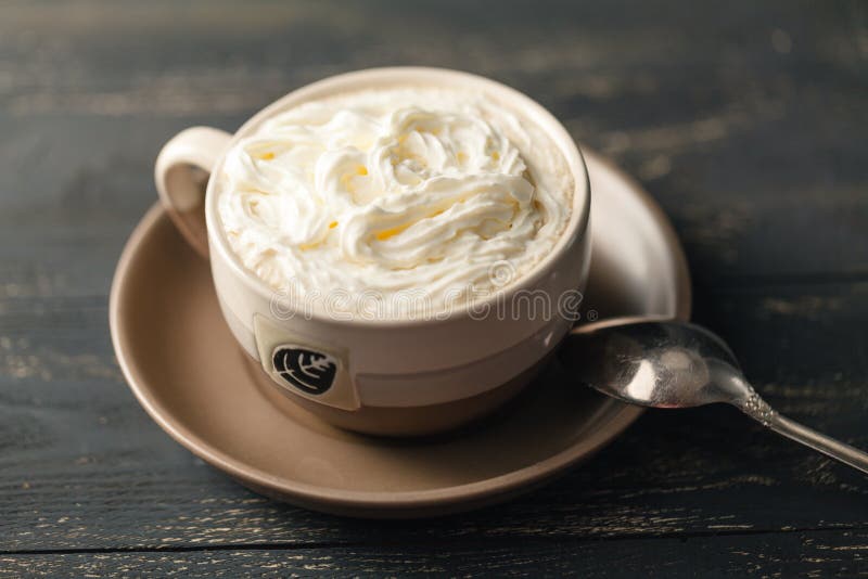Frappuccino Coffee, Cup of Coffee with Cream, Italian Delicious Stock