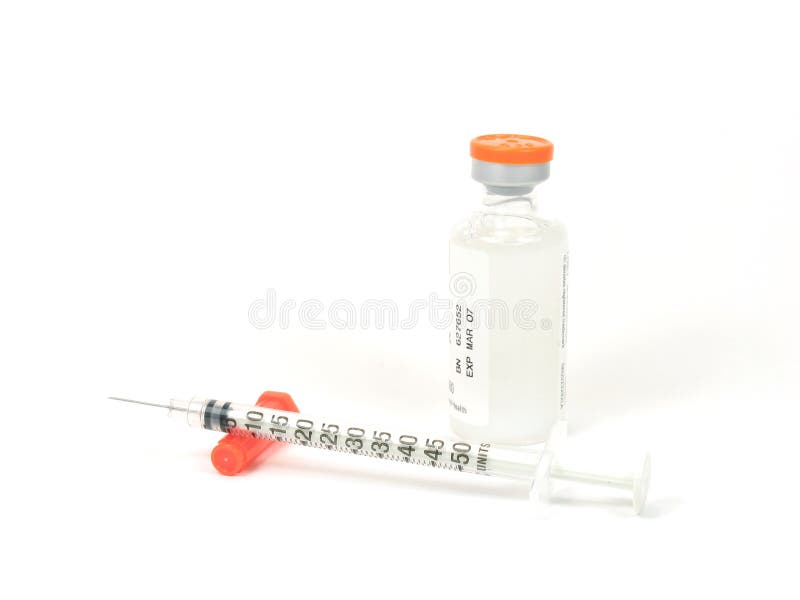 Frasco e seringa do Insulin fotos de stock royalty free
