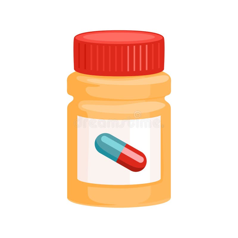 Medicamentos, comprimidos e cápsulas definem ícones isolados dos desenhos animados. vários remédios, frascos de vidro
