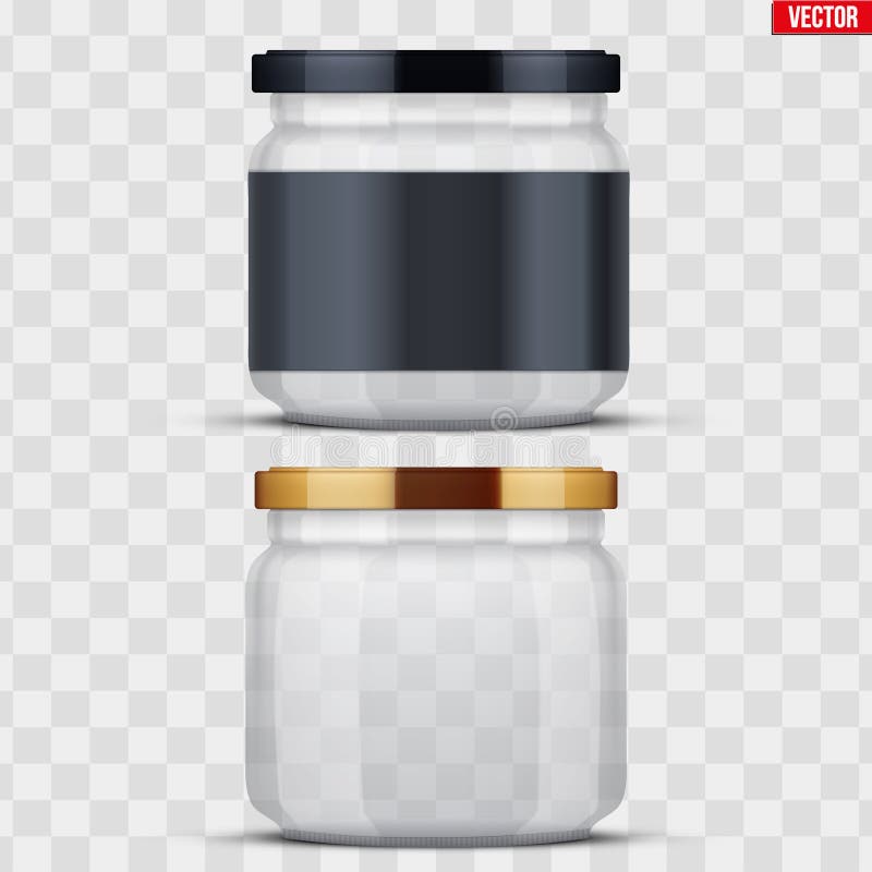 Frascos de vidro transparentes para enlatar e preservar ilustração do vetor Frascos de vidro transparentes para enlatar e preservar ilustração do vetor