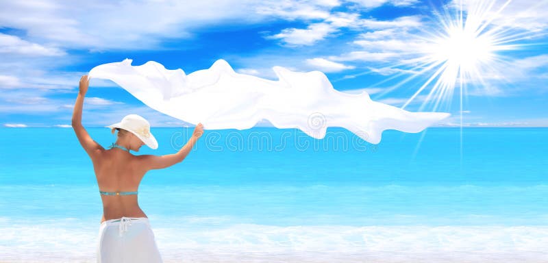 Frau auf dem Strand stockfotos Frau auf dem Strand stockfotos
