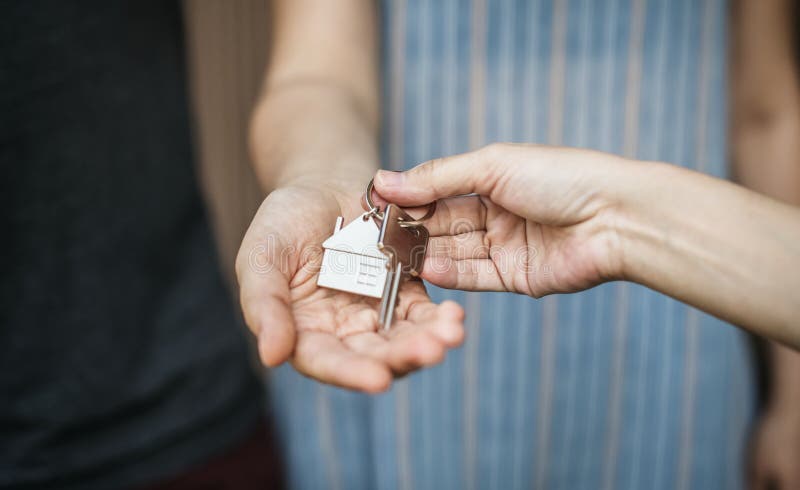 Woman buying a new house. Woman buying a new house