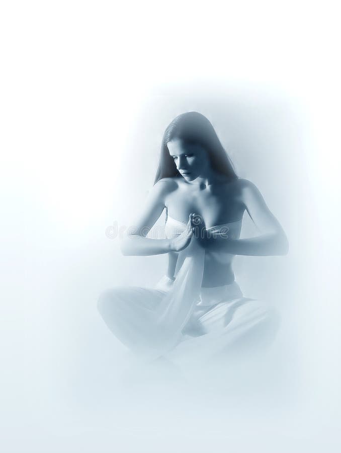 Frau, die Yoga tut stockfotos Frau, die Yoga tut stockfotos