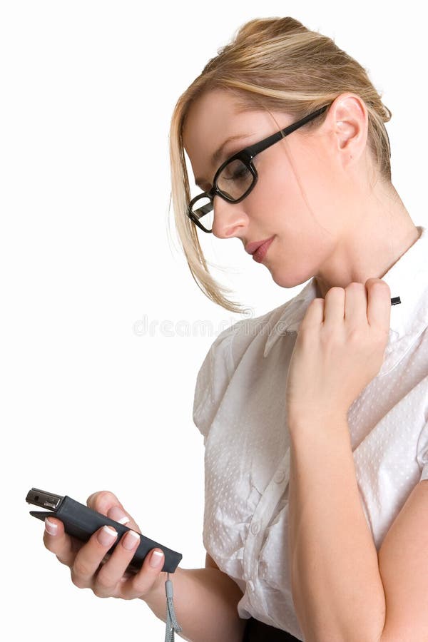 Frau mit einem pda lizenzfreie stockfotos Frau mit einem pda lizenzfreie stockfotos