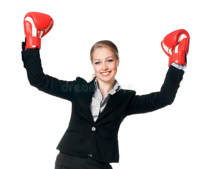 Frau mit Verpackenhandschuhen stockbilder Frau mit Verpackenhandschuhen stockbilder