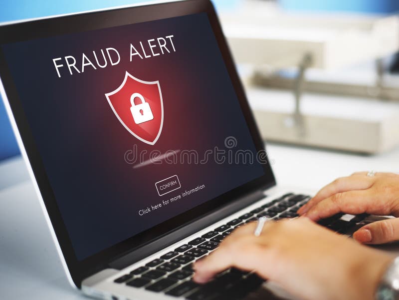 Fraud Scam Phishing Caution Deception Concept stock images