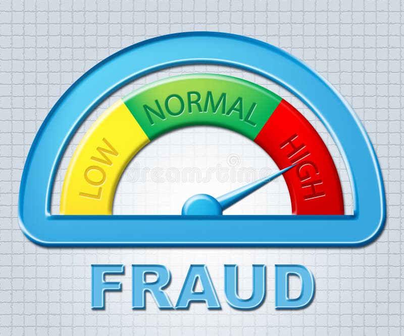 A fraude alta representa Scamming falsificado e mais altamente ilustração stock A fraude alta representa Scamming falsificado e mais altamente ilustração stock