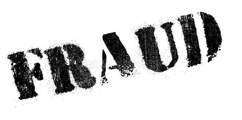Fraude rubberzegel vector illustratie