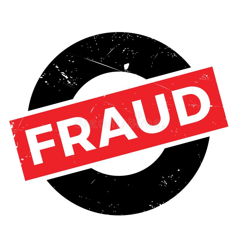 Fraude rubberzegel royalty-vrije illustratie