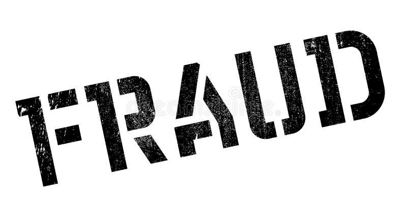 Fraude rubberzegel stock illustratie